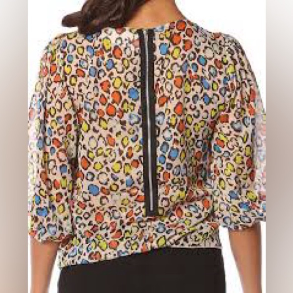 Papaya Multicolor Leopard Print Blouse size medium